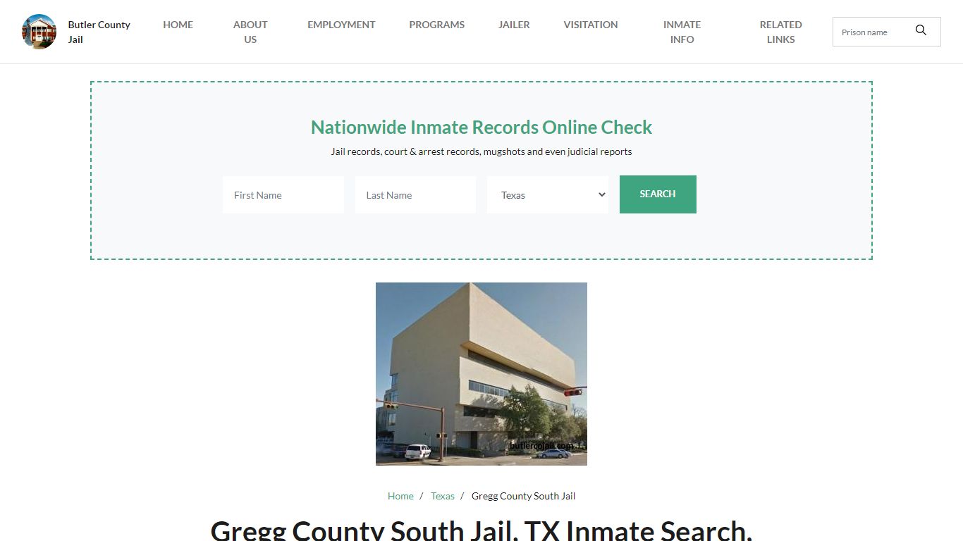 Gregg County South Jail, TX Inmate Search, Visitation Hours